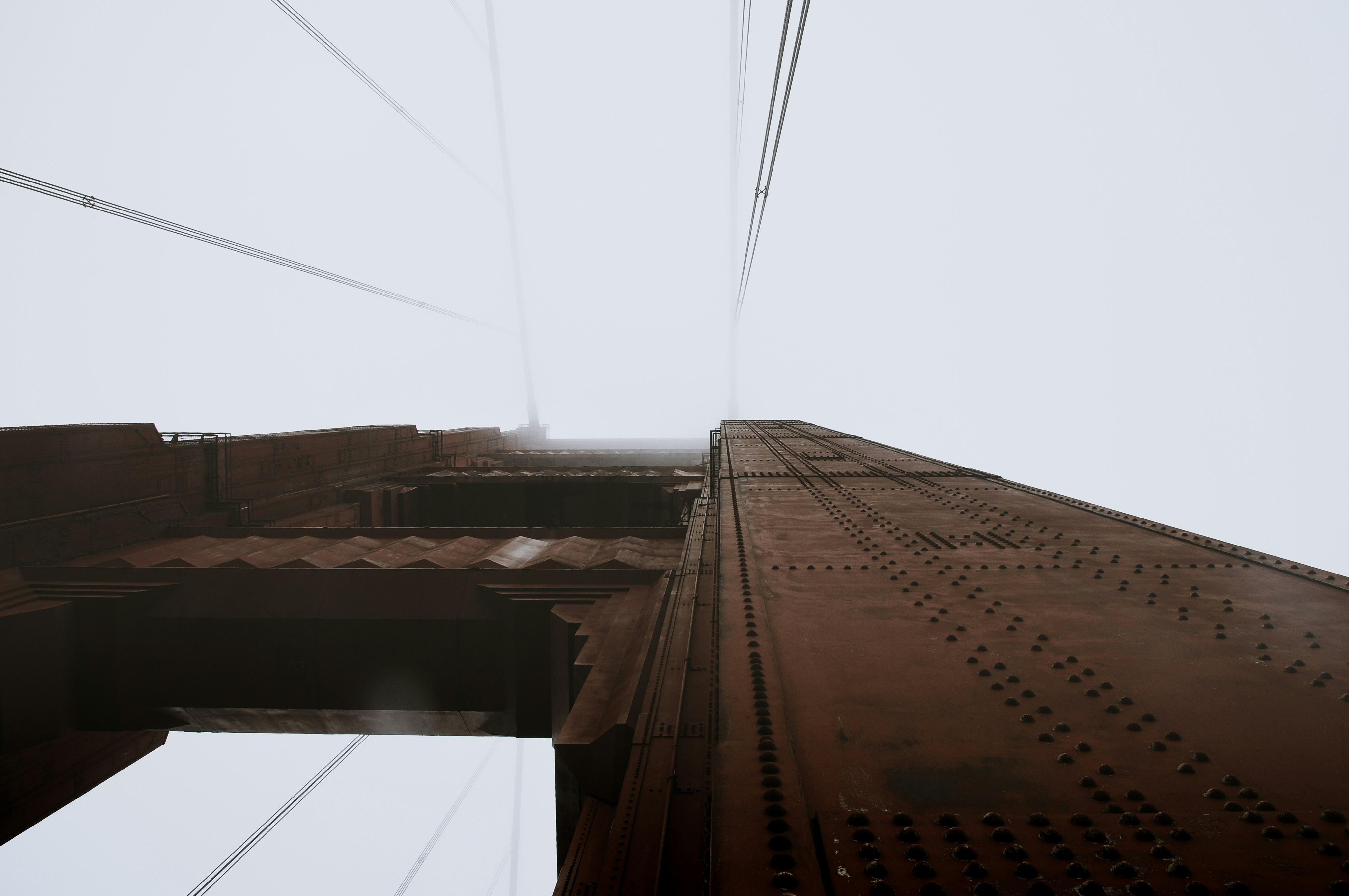 worm's-eye view photography of San Francisco Bridge during daytime